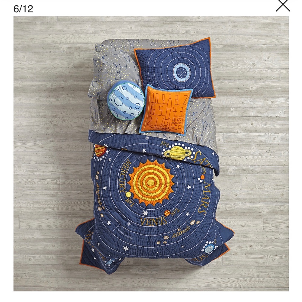 Crate & Barrel kids solar system quilt